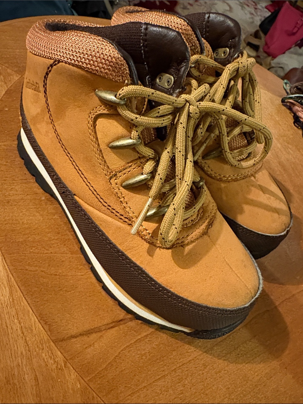 Timberland Kids Wheat/Tan Lace-Up Outdoor Boots